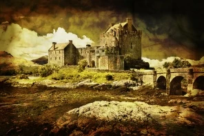 Замок в винтажном стиле, Шотландия