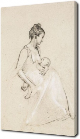 Зарисовка мамы с младенцем