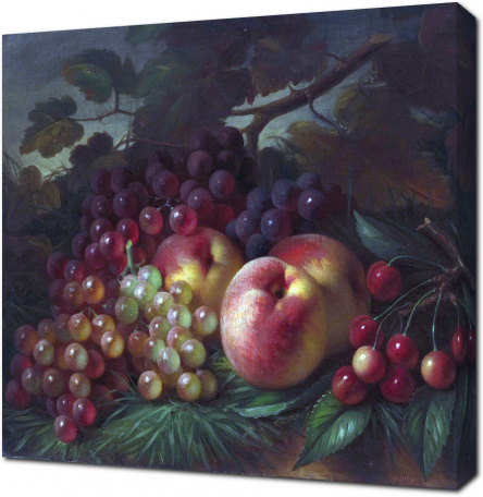 Джордж Генри Боутон — Персики, виноград и вишни
