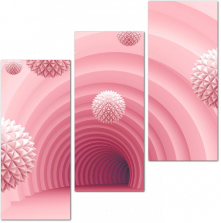 Розовый туннель с шарами
