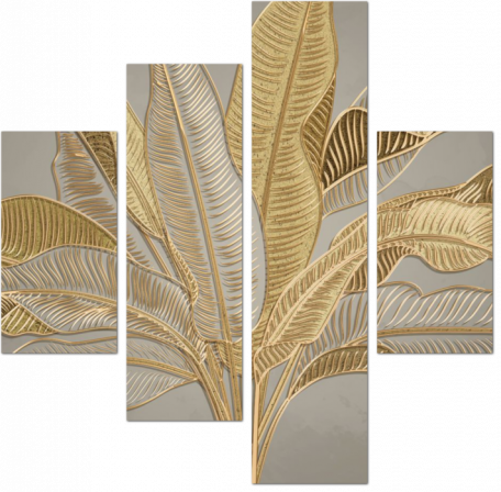 Золотые пальмовые листья