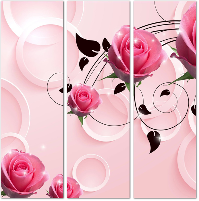 Бутоны роз на фоне декоративной стены