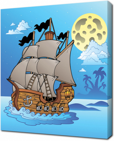 Пиратский корабль покинувший остров