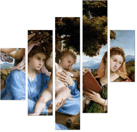 Лоренцо Лотто — Мадонна с младенцем и святыми Екатериной и Томасом