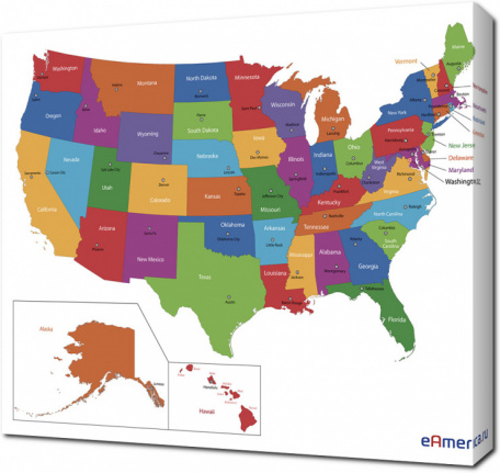 Карта штатов Америки