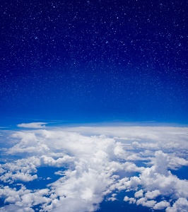 Вид неба Земли из космоса