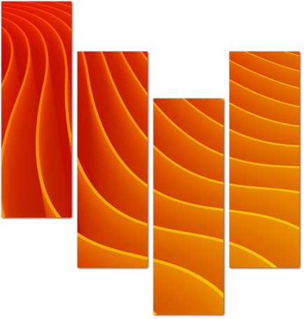 Оранжевые 3D волны