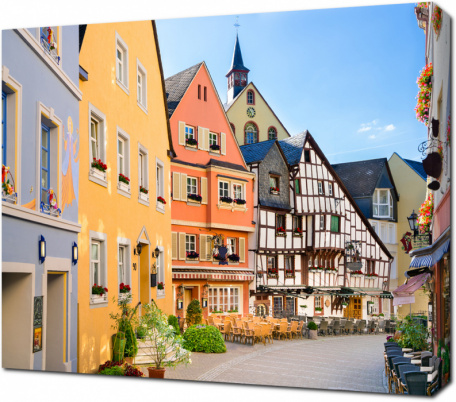 Разноцветные дома немецких улочек