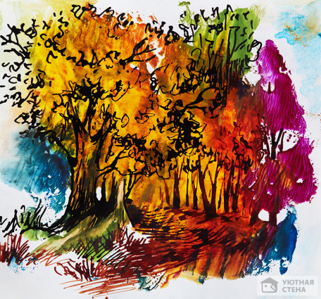 Деревья в ярких красках