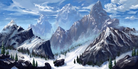 Головокружительные вершины снежных гор