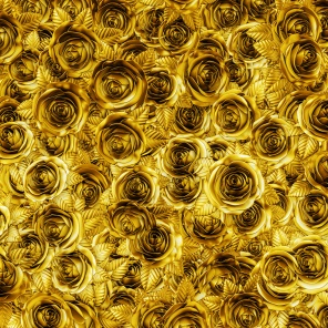 3D фон с золотыми розами