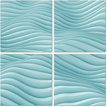 Голубой 3D фон с волнами