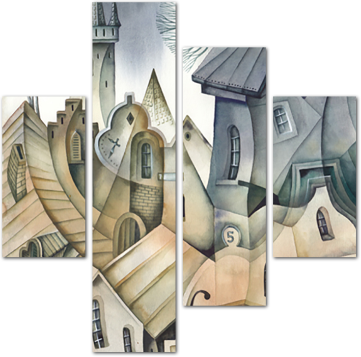 Орнаментальные дома с башнями
