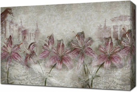 Фреска с дворцом и лилиями