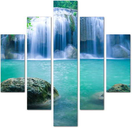 Прекрасный лесной водопад