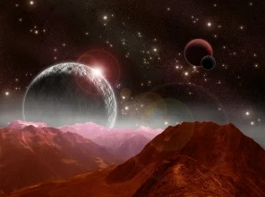 Вид с поверхности красной планеты