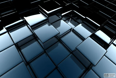 Черные 3D кубы