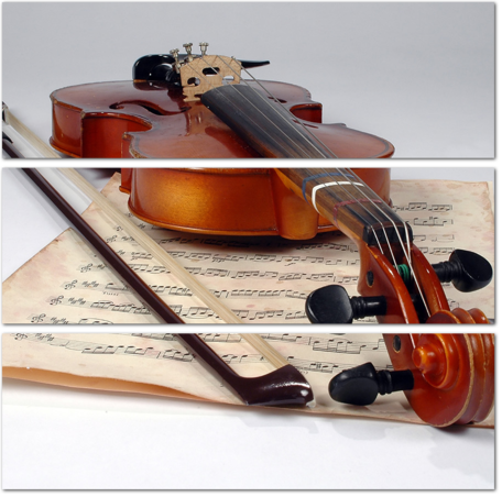 Скрипка и старинные ноты