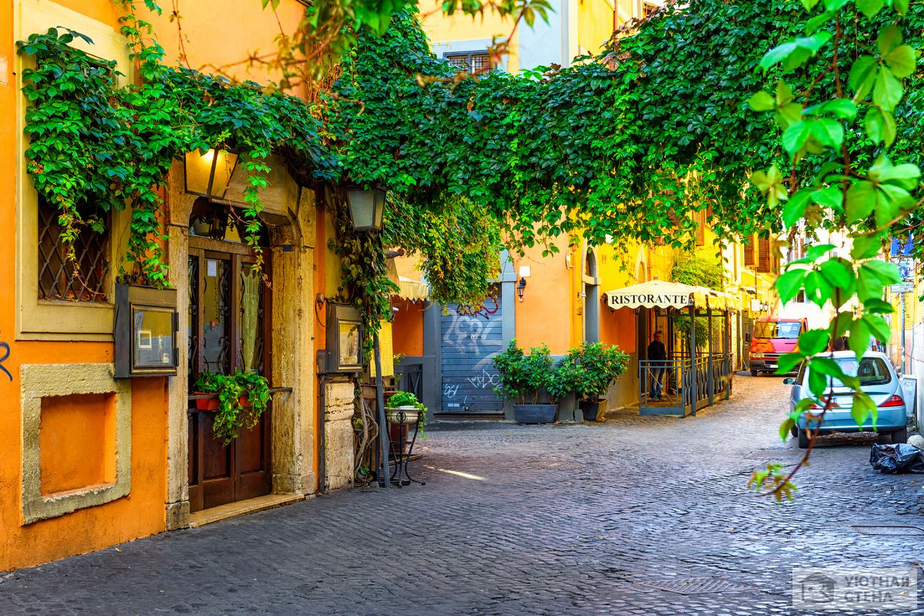 Уютная улочка в Риме, Италия