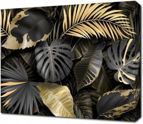 Золотистые тропические листья