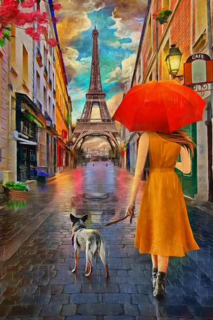 Дождливое утро Парижа