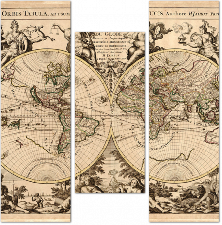 Карта мира. 1694 год