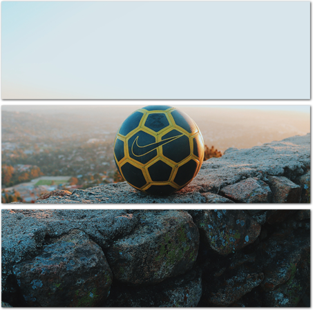 Мяч на фоне города