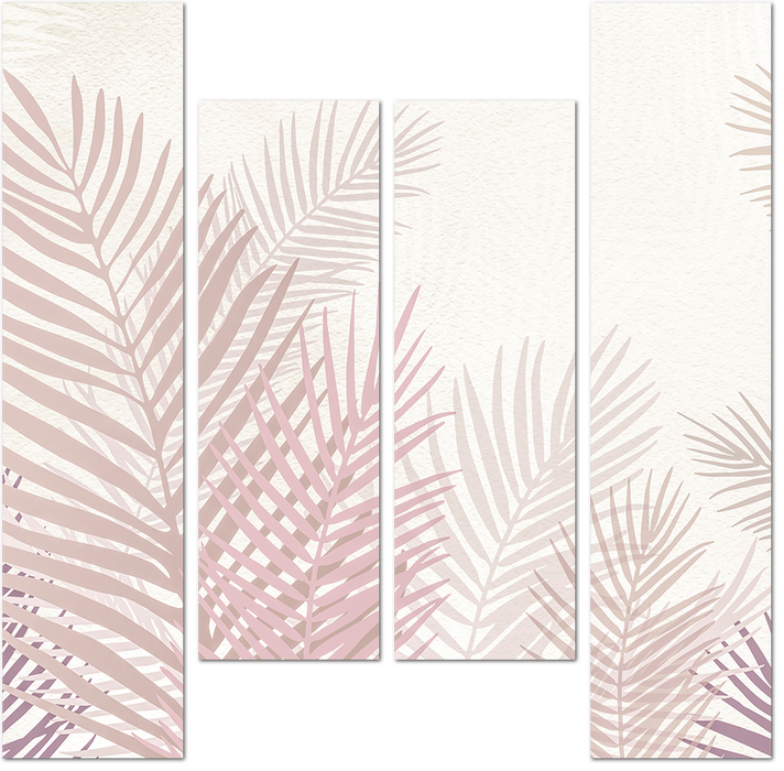Розоватые листья пальм