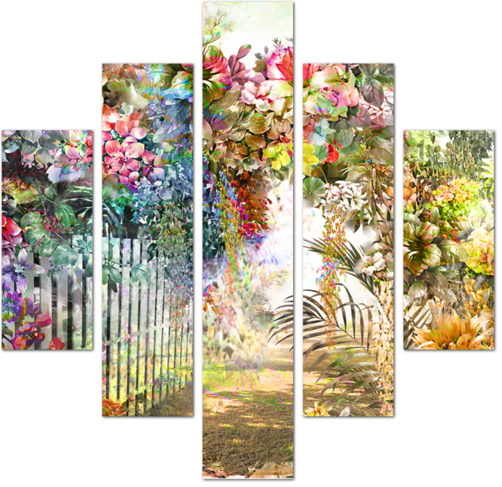 Цветы за забором