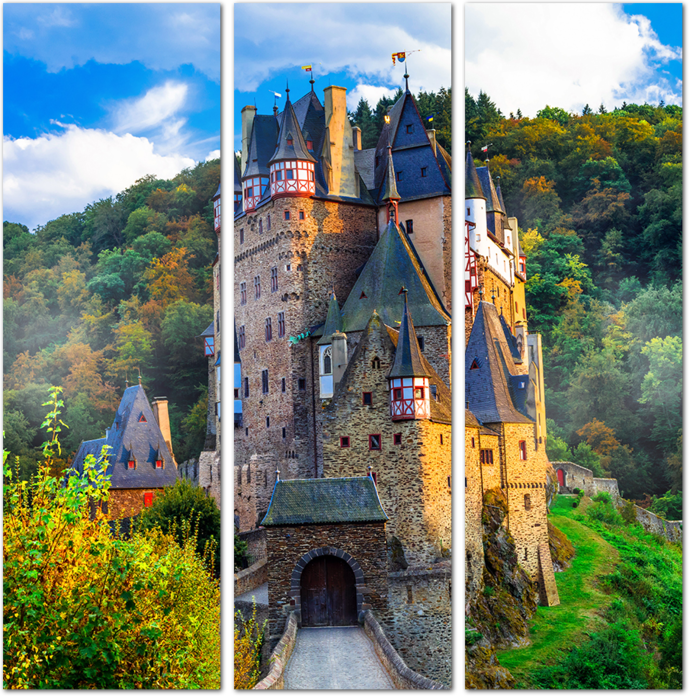 Грандиозный замок Эльц в Германии