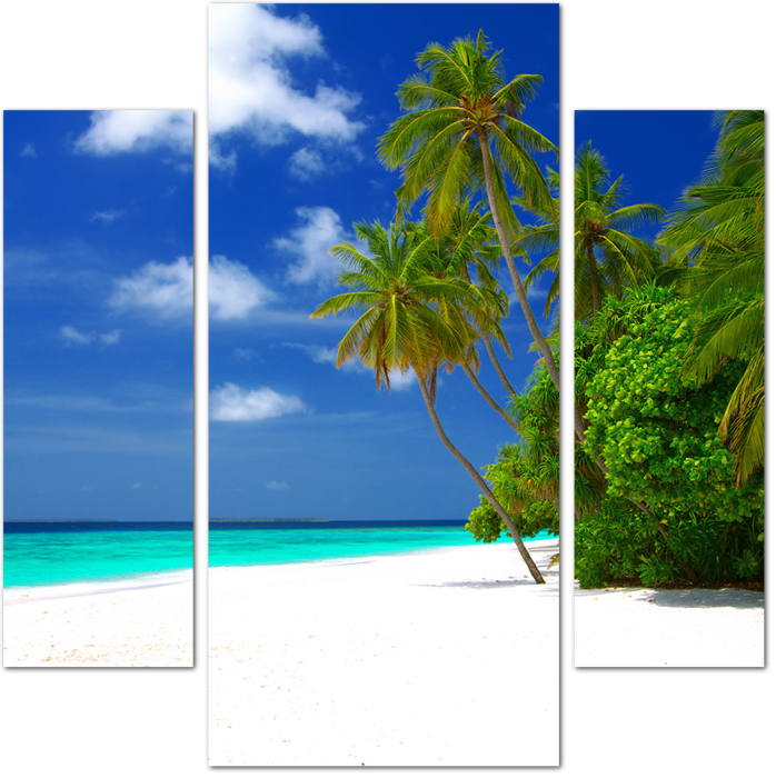 Пляж с белым песком. Мальдивы