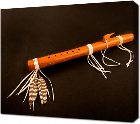 Индейская флейта с перьями