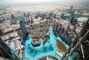 Вид сверху на Дубай