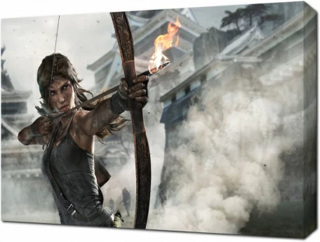 Tomb Raider. Лара крофт стреляет из лука