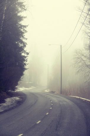 Туман над дорогой