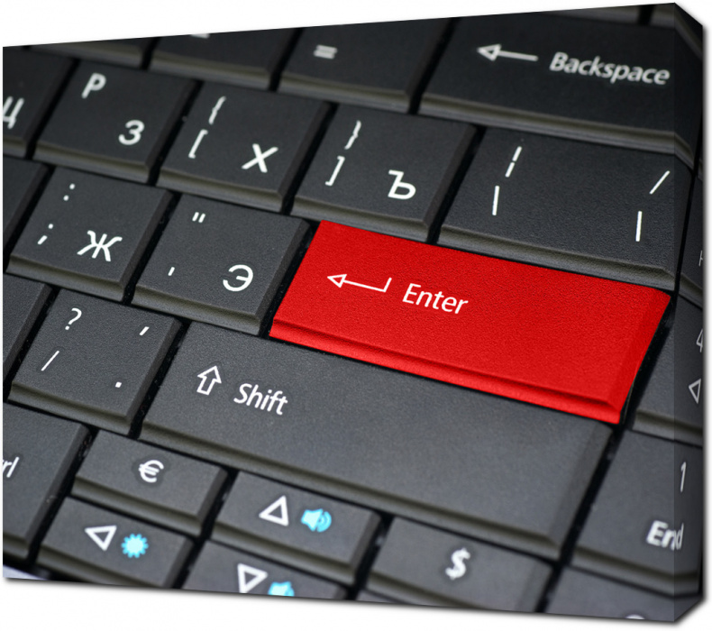 Клавиатура с красной кнопкой Enter