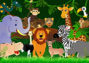 Дружные Африканские животные