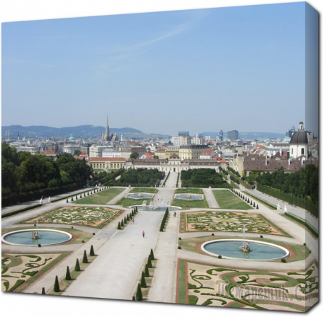 Сад замка Бельведер в Вене. Австрия