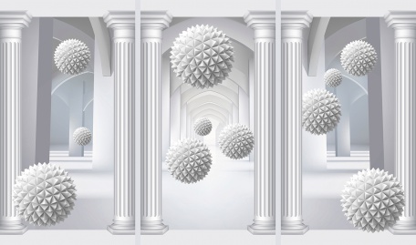 Рельефные шары и колонны