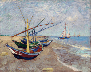 Рыбацкие лодки на берегу в Сен-Мари - Ван Гог