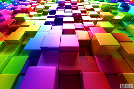 Цветные 3D кубы