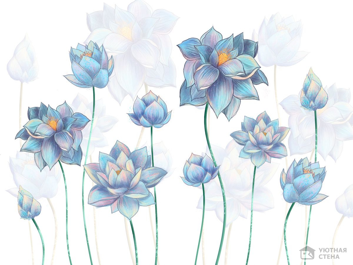 Дивные голубые цветы