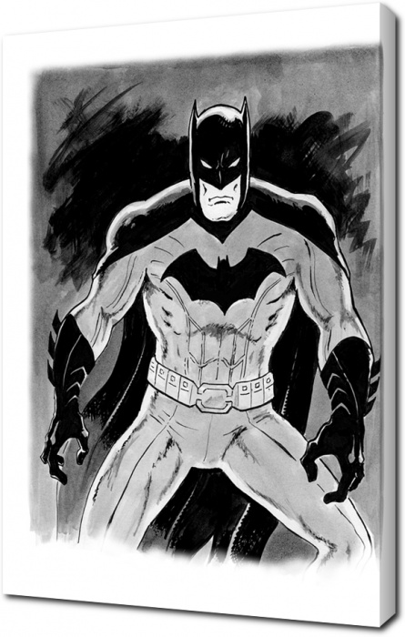 Черно-белый рисунок Бэтмена