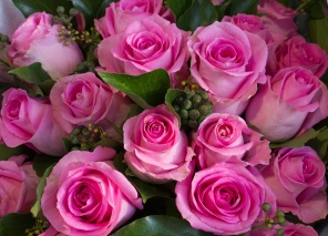 Романтический букет из розовых роз