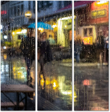 Дождь из окна кафе