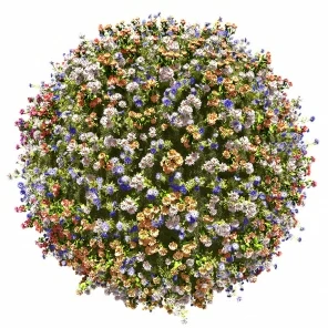 Миниатюрная планета смешанных красочных цветов