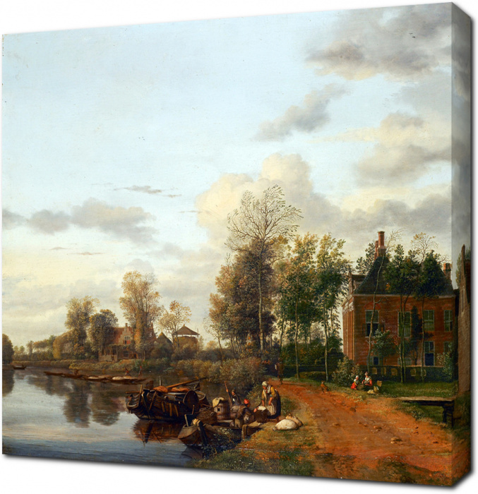 Ян ван дер Хейден — Загородный дом на реке Влиет близ Делфта