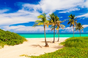 Красивый тропический пляж на Кубе