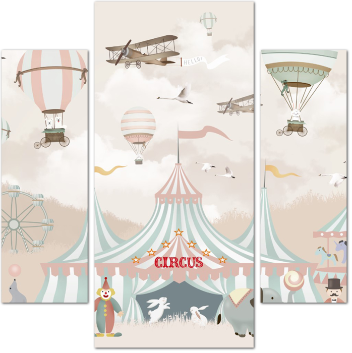 Цирк на фоне воздушных шаров