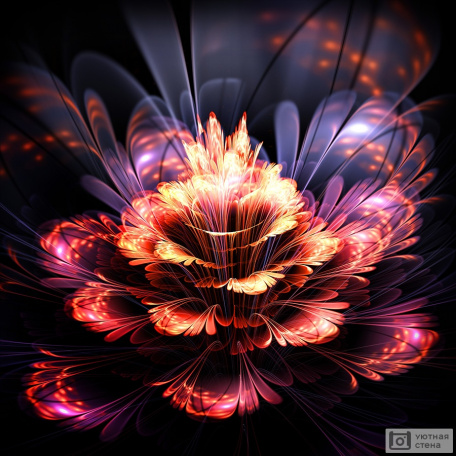 Роскошный абстрактный цветок 3D